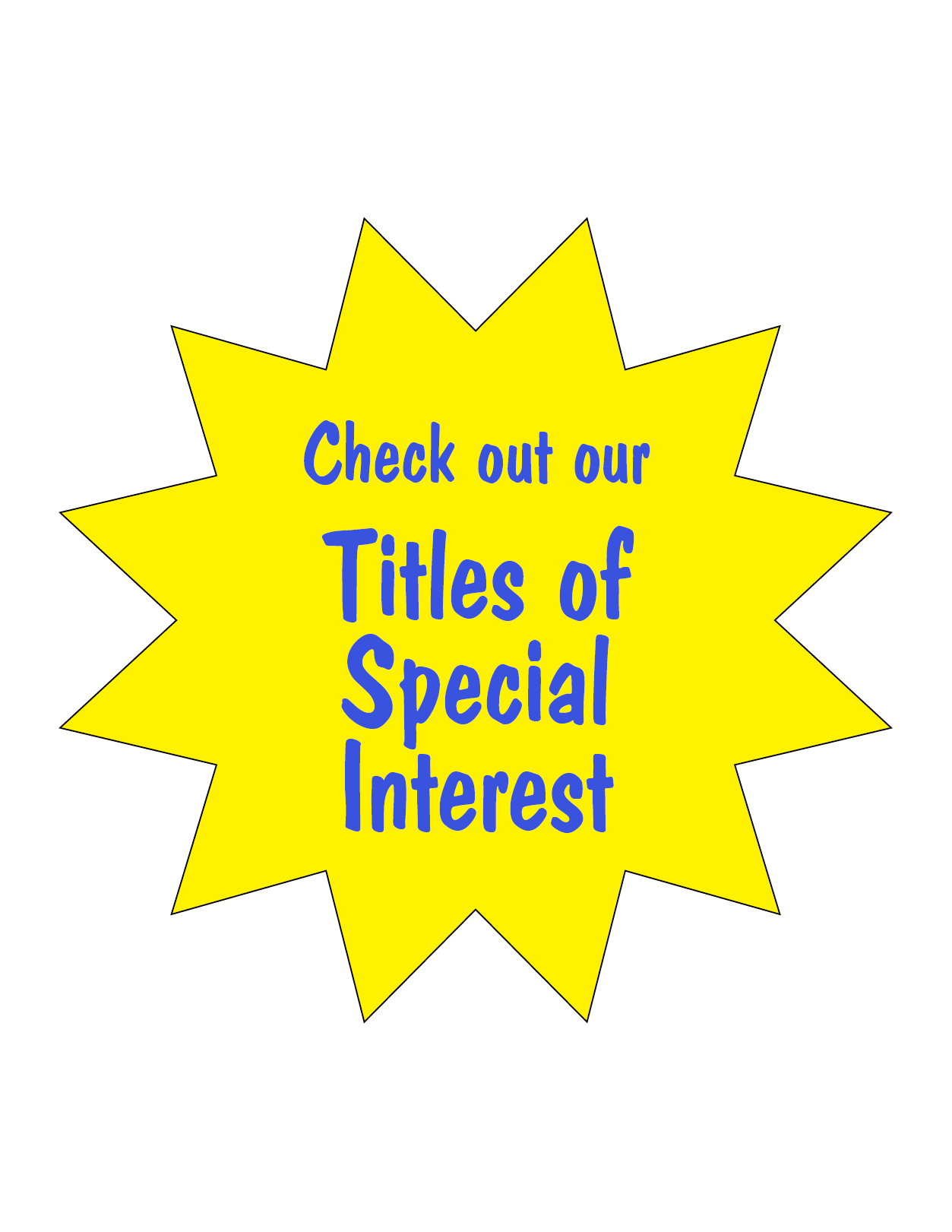 Books of Special Interest Starburst